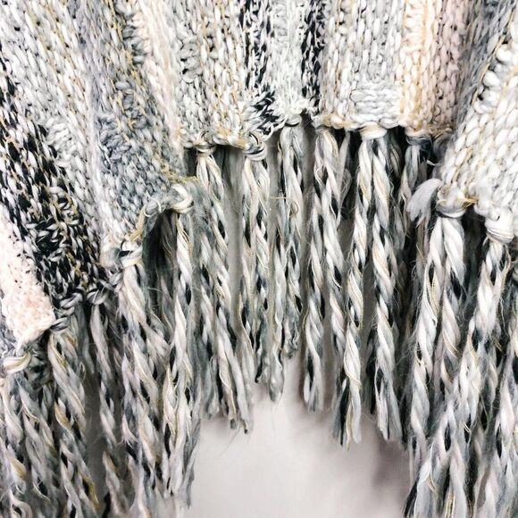 Bethany Mota Fringe Tweed Sweater Cardigan - Picture 7 of 8